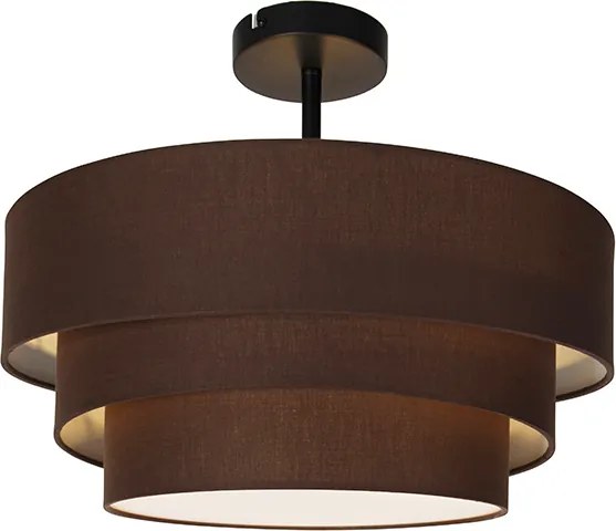 Plafoniera moderna maro 45 cm 3 lumini - Drum Trio