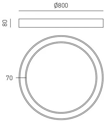 Plafoniera LED design circular FLOR 80cm alb, negru sau auriu