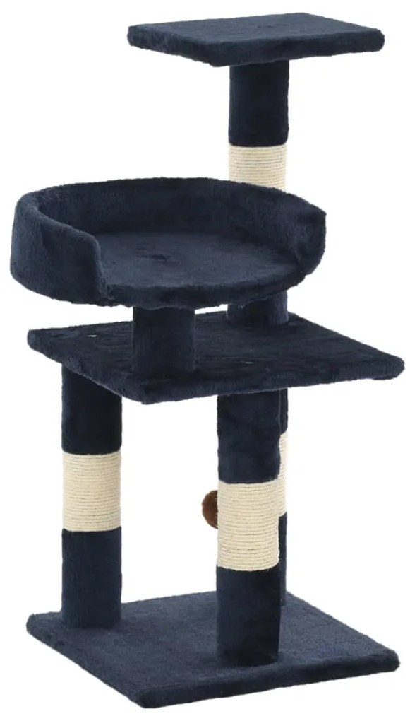 vidaXL Ansamblu pentru pisici, stâlpi din funie sisal, 65 cm, albastru