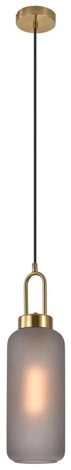 Lustră aurie cu abajur din sticlă ø 13 cm Luton – House Nordic