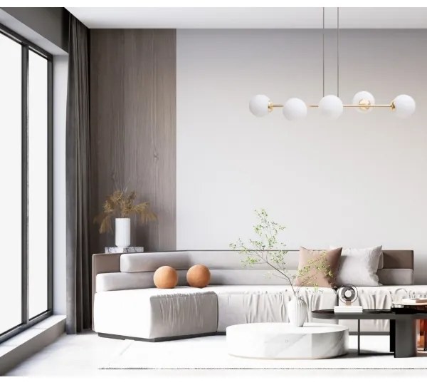 Lustră pe cablu FIRA 5xE27/60W/230V negru