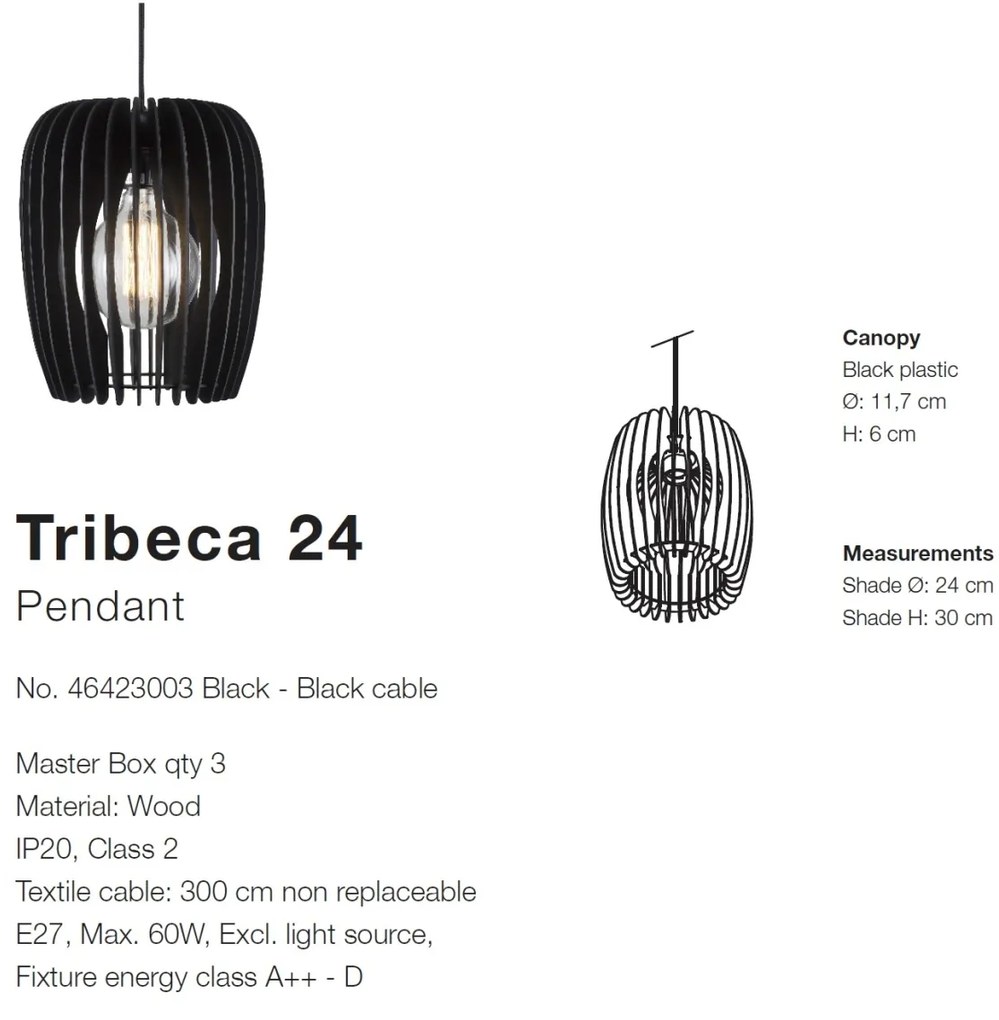 Lustra, Pendul lemn design nordic Tribeca 24 46423003 NL