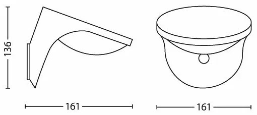 Corp de iluminat LED solar cu senzor Philips 17808/87/16 MYGARDEN DUSK 1xLED/1W/3,7V