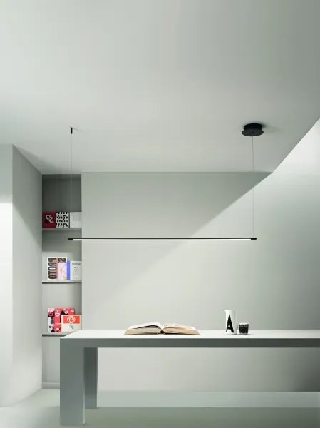 Ondaluce - Lustru suspendat LED dimabil cu cablu GENIUS, 28W/230V, negru