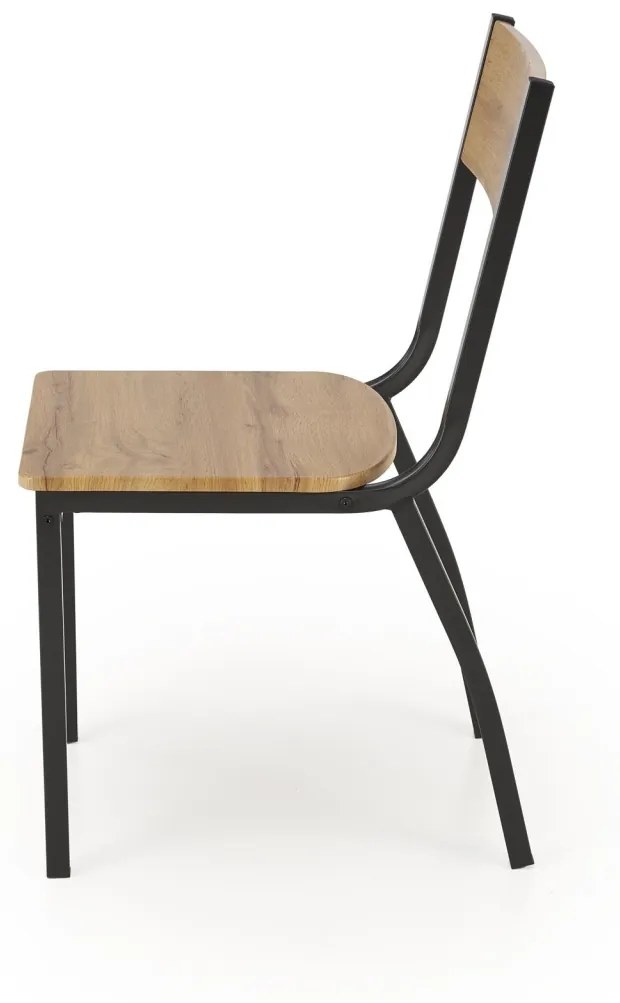 Set masa + 4 scaune Milton natur/negru