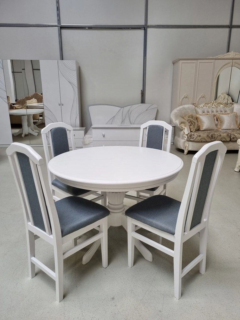 SET MARCO 39 MASA 160/141 CM + 4 SCAUNE PERSONALIZABIL PE CULORI