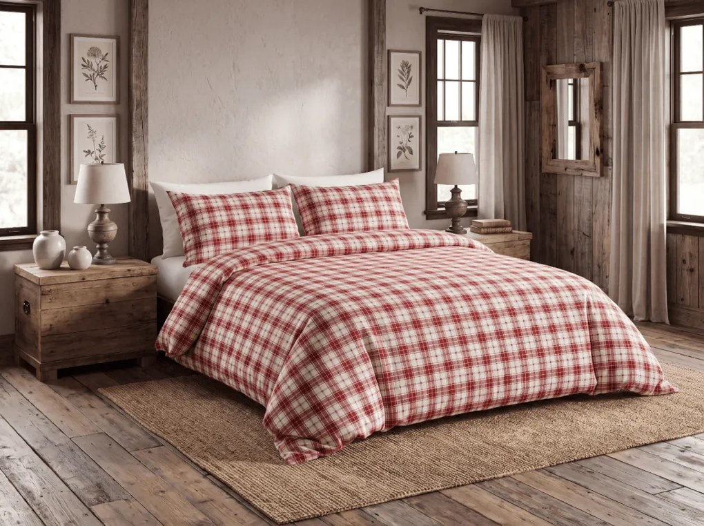 Lenjerie de pat din microfibra TARTAN HEART colorate Dimensiune lenjerie de pat: 70 x 90 cm | 140 x 200 cm