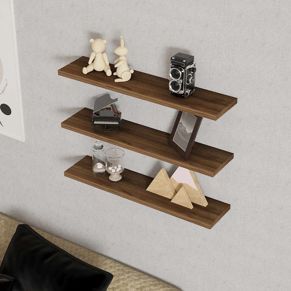 Etajere Boss Walnut, 3 bucăți