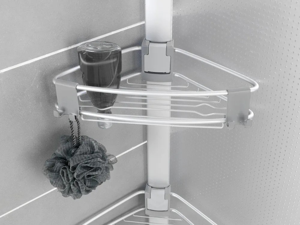 Raft pentru baie argintiu mat telescopic din aluminiu Purio – Wenko