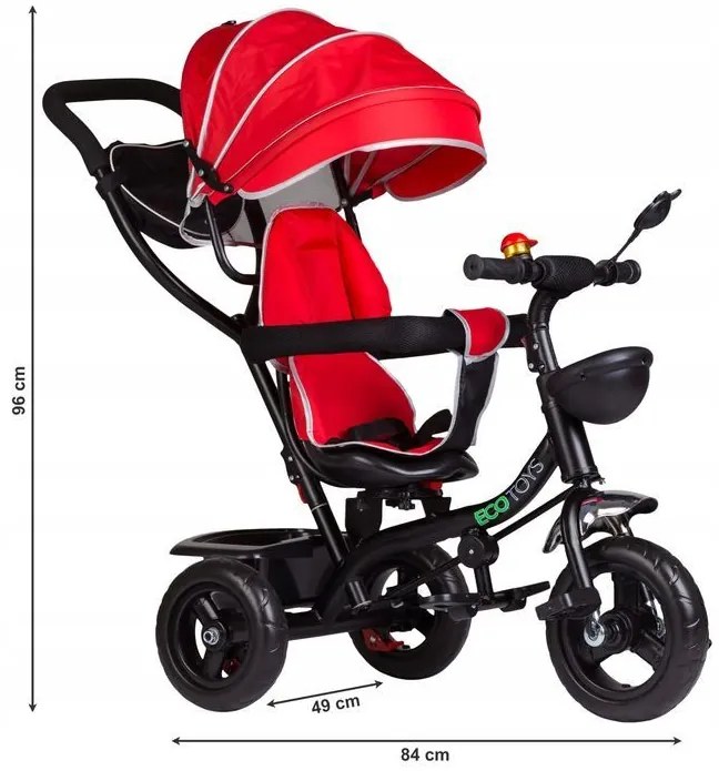 Tricicletă cu scaun rotativ pentru copii Smart Trike RED