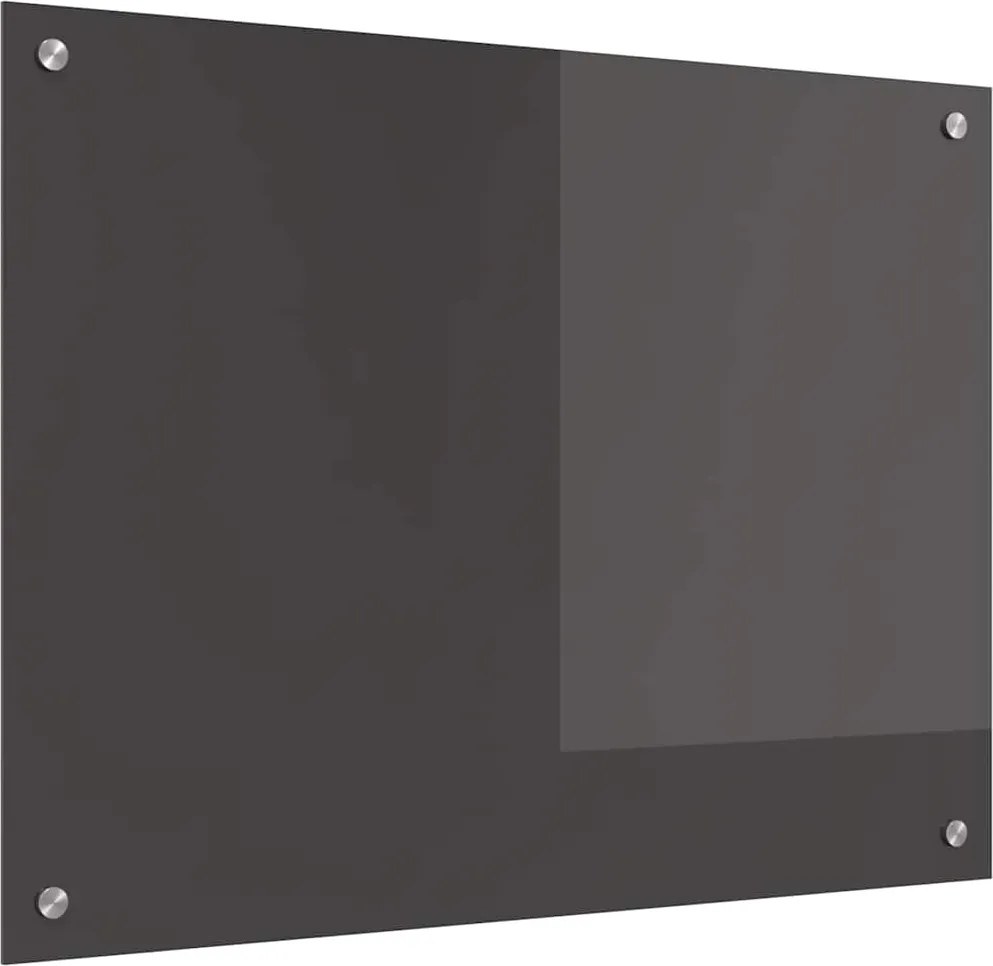 vidaXL Panou de bucătărie Gri închis 80 x 60 cm sticlă securizată