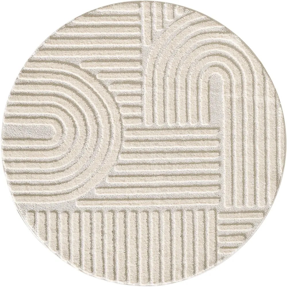 Covor crem rotund ø 160 cm Art – Ayyildiz Carpets