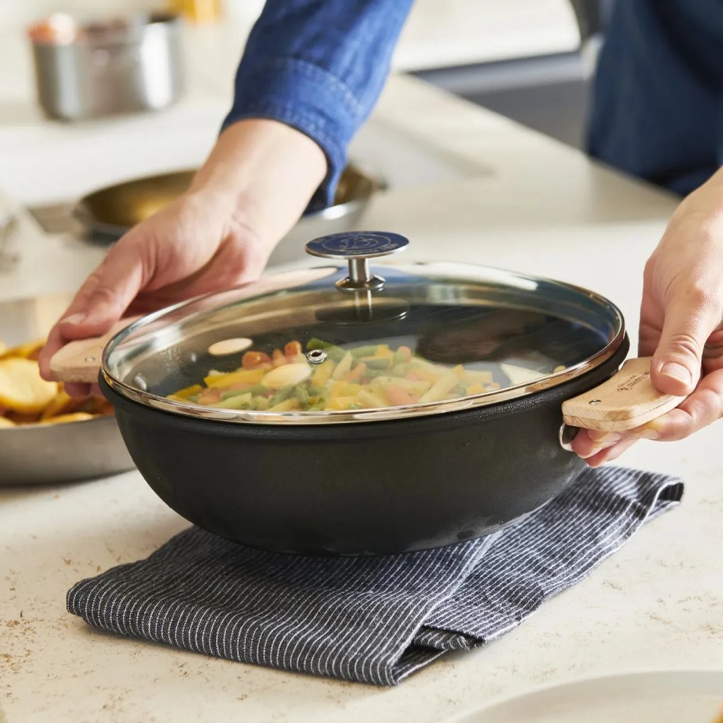 Pereche de mânere De Buyer 3660.02 LOQY detașabile , lemn