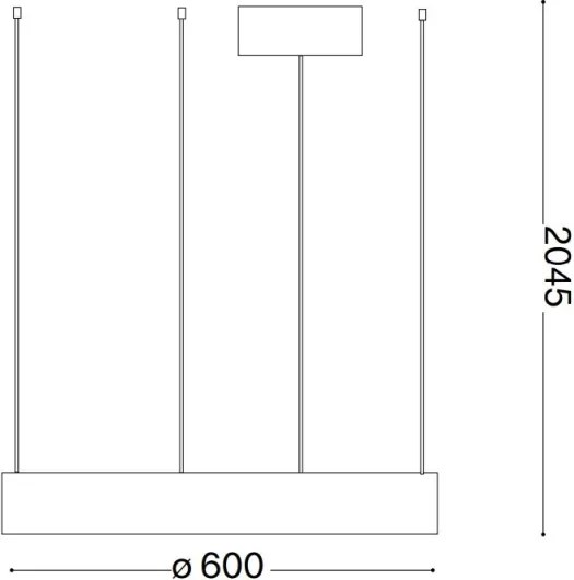 Lustră LED pe cablu Ideal Lux ORACLE LED/33W/230V 3000K d. 60 cm CRI 90 alb