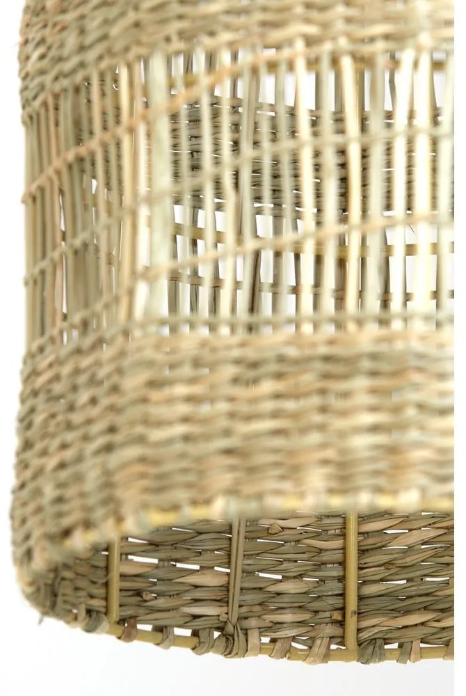Lustră în culoare naturală cu abajur din iarbă de mare ø 20 cm Latika – Light &amp; Living