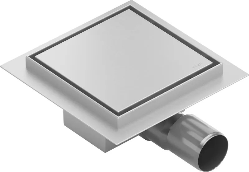 Mexen Flat-Q M13 scurgere în pardoseală pătrată 25 x 25 cm, inox - 1010025