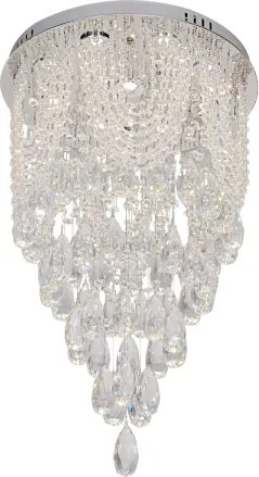Lampă de tavan cu cristale MAJURO LED/30W/230V Ø 40 cm crom lucios + telecomandă