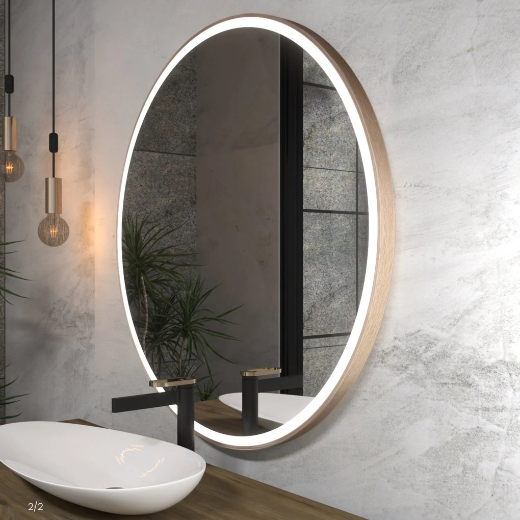 Oglindă rotundă cu iluminare LED E1