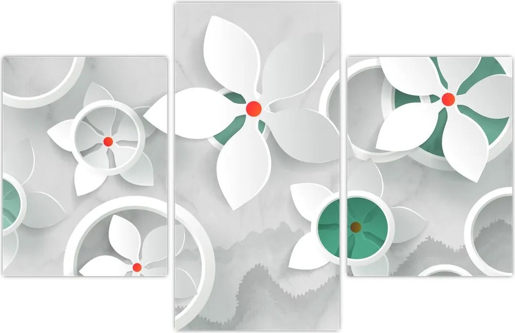 Tablou abstracției florale (90x60 cm)