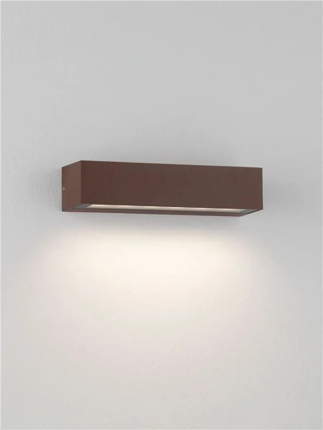 Aplica exterior corten liniara 22cm IP65 LED CCT PRISMATIC