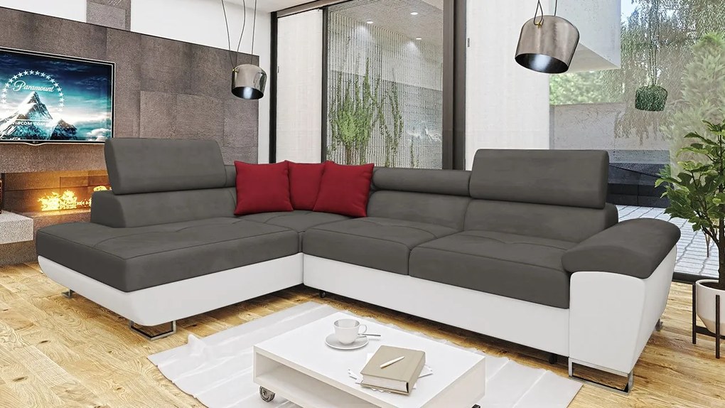 Colțar Alphard (S) (piele ecologică Soft 017 + Uttario Velvet 2971 + Kronos 02). 1060187