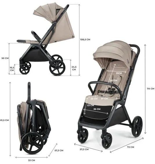 Cărucior de copii KINDERKRAFT LOOM bej