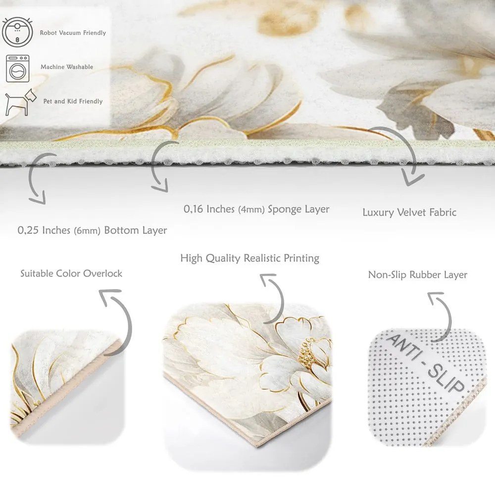 Covor crem lavabil 120x180 cm Soft and Gentle – Mila Home