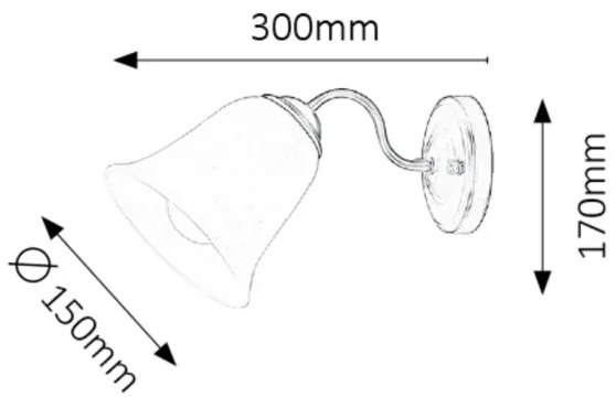 Rabalux 7259 - Aplică perete FABIOLA 1xE27/40W/230V alb