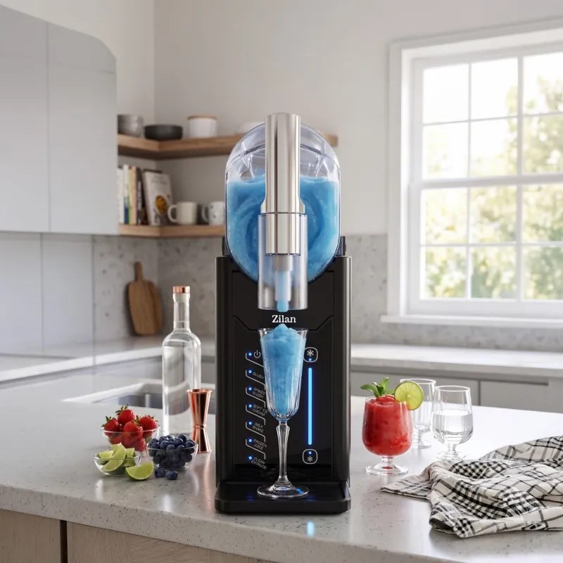 Aparat pentru deserturi inghetate (sorbet) Zilan ZLN4819, 200 W, 2 l, 5 programe automate, Control al consistentei, Autocuratare, LED, Negru