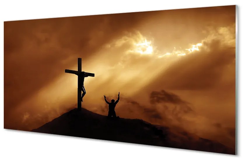 Tablouri acrilice Isus Cruce de lumină