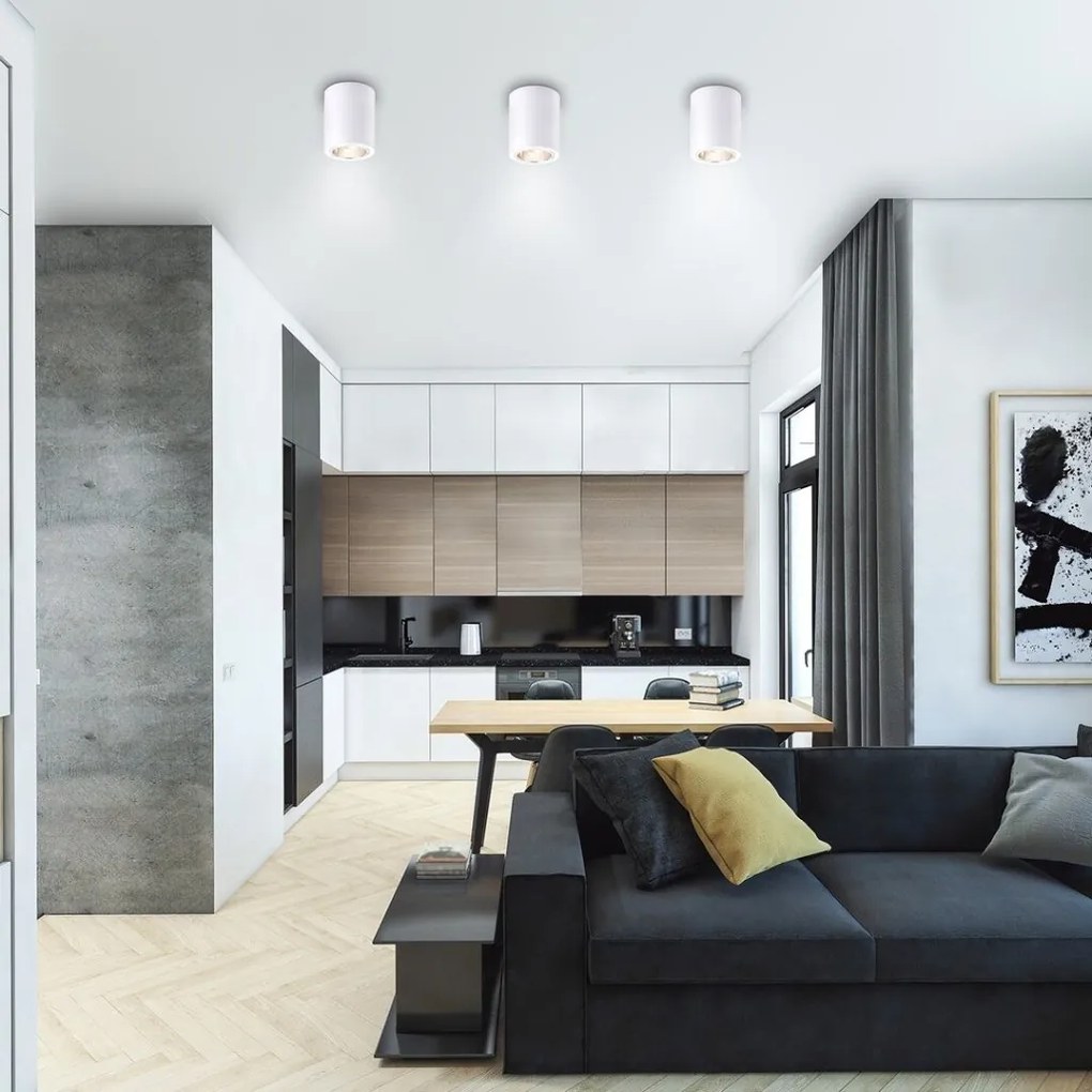 Spot aplicat design minimalist Kobald alb mat
