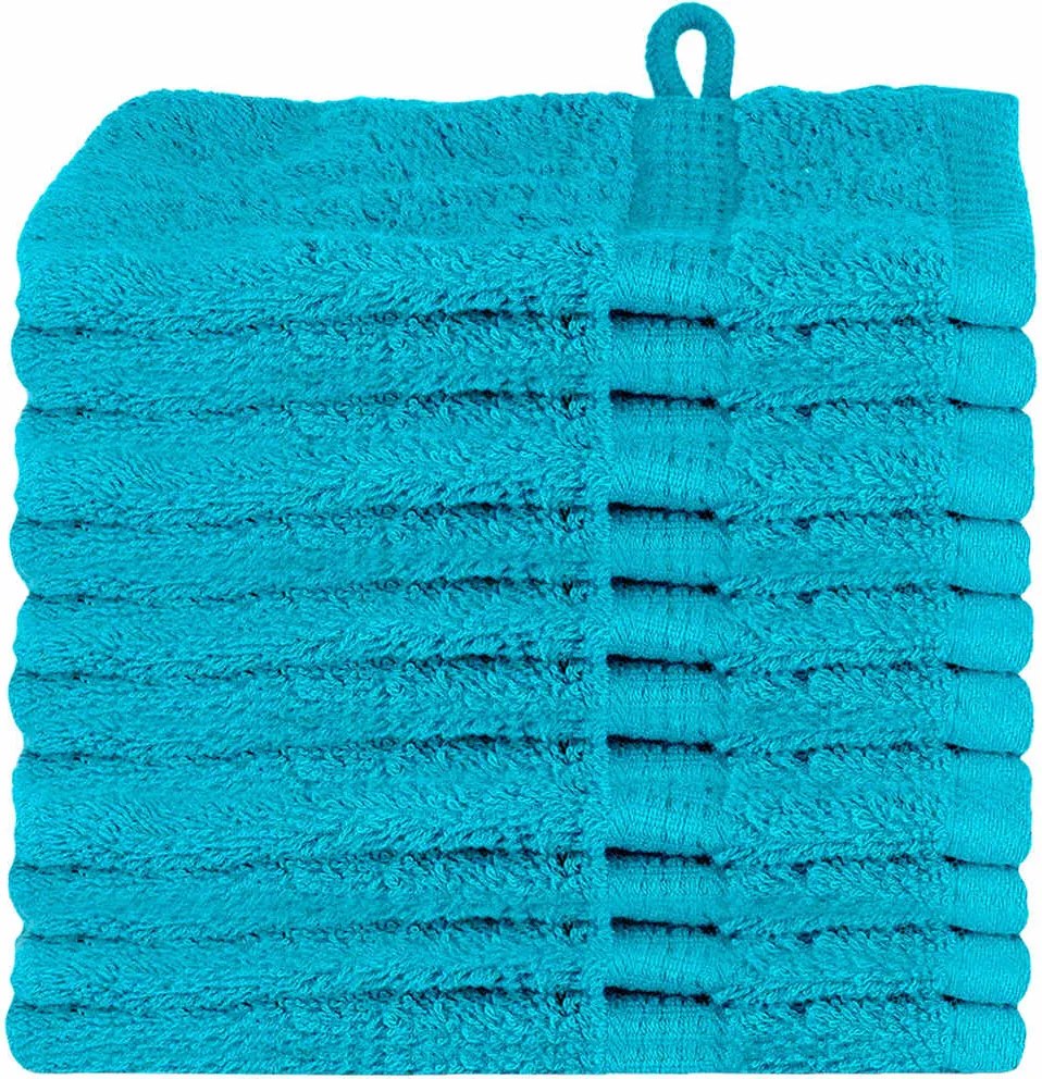 vidaXL Prosop pentru musafiri SOLUND 10 pcs Turcoaz 15 x 21 cm 550 gsm