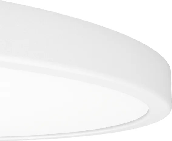 Eglo 901726 - Plafonieră LED RGBW FUEVA-Z, cu intensitate reglabilă, sticlă fumurie, LED/17,5W/230V 39,9cm IP44 albă