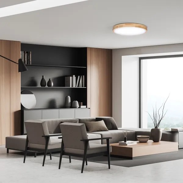 Solight WO8009 - Lampă LED SOLID OAK 48W/230V 3000-6500K pr. 39 cm + DO