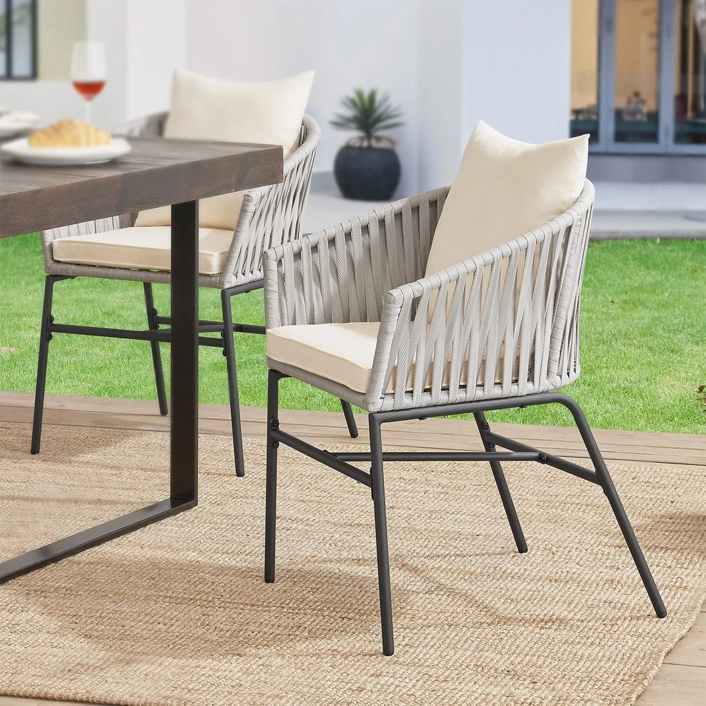 Jusky 2 fotolii metalice - gri deschis