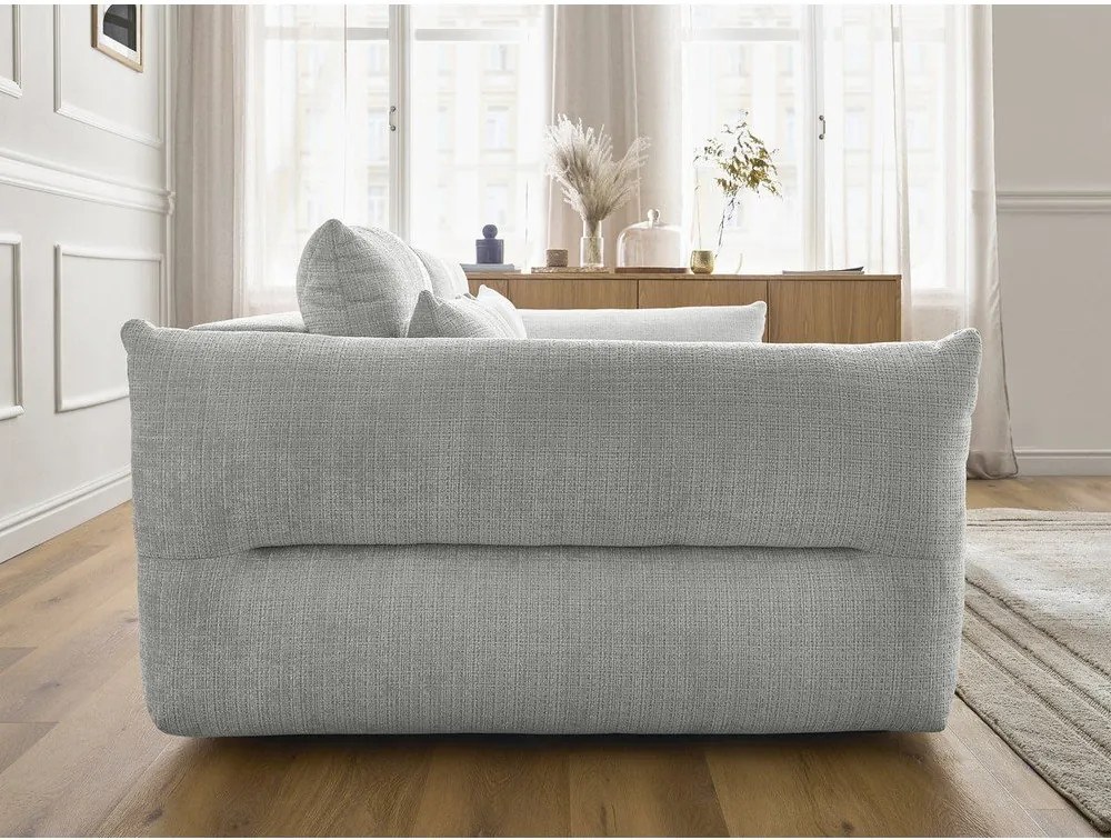 Canapea gri deschis cu tapițerie din chenille 276 cm Neil – Bobochic Paris