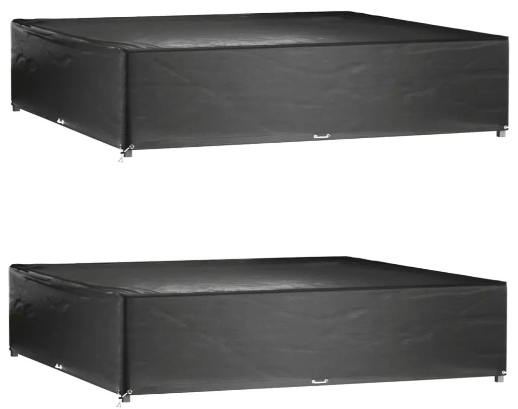 vidaXL Huse mobilier grădină, 2 buc, 16 ocheți, 240x240x55 cm, pătrat