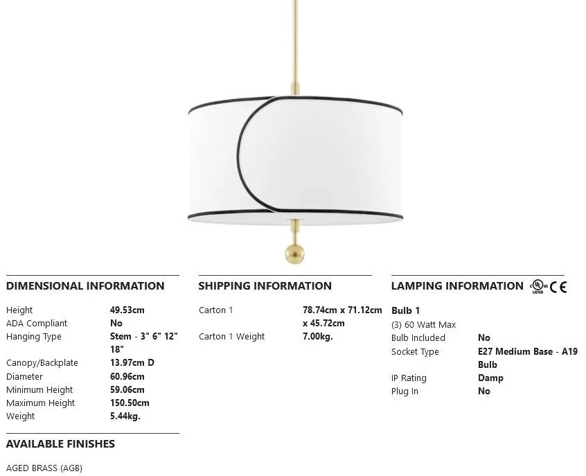 Pendul design modern ZARA, cu 3 surse de lumina