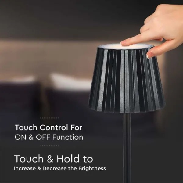 Lampă de birou LED reglabilă, reîncărcabilă, 4W, 3000-6000K, 1800 mAh, negru