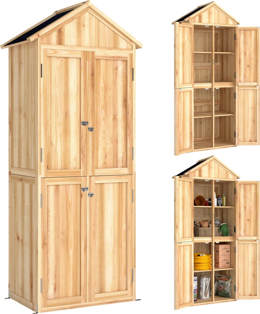 Outsunny Dulap de Exterior pentru Unelte cu Rafturi Detașabile | Aosom Romania