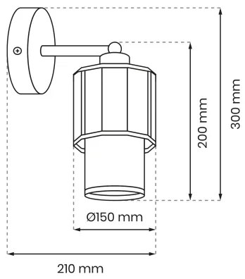Lampă de perete BLANCO 1xE27/60W/230V albă