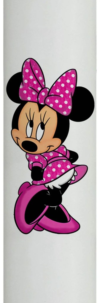 Lumanare Botez Minnie cu rochita roz 5,5 cm, 60 cm