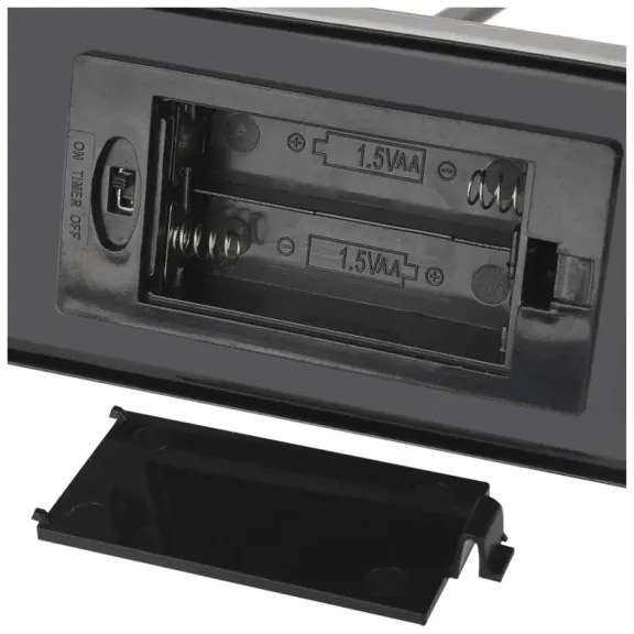 Suport pentru lumânare LED de Crăciun 6xLED/2xAA negru