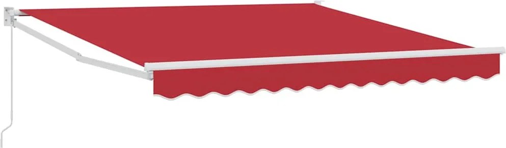 vidaXL Cortina Retractabilă Roșu 300 x 250 cm Poliester și Aluminiu