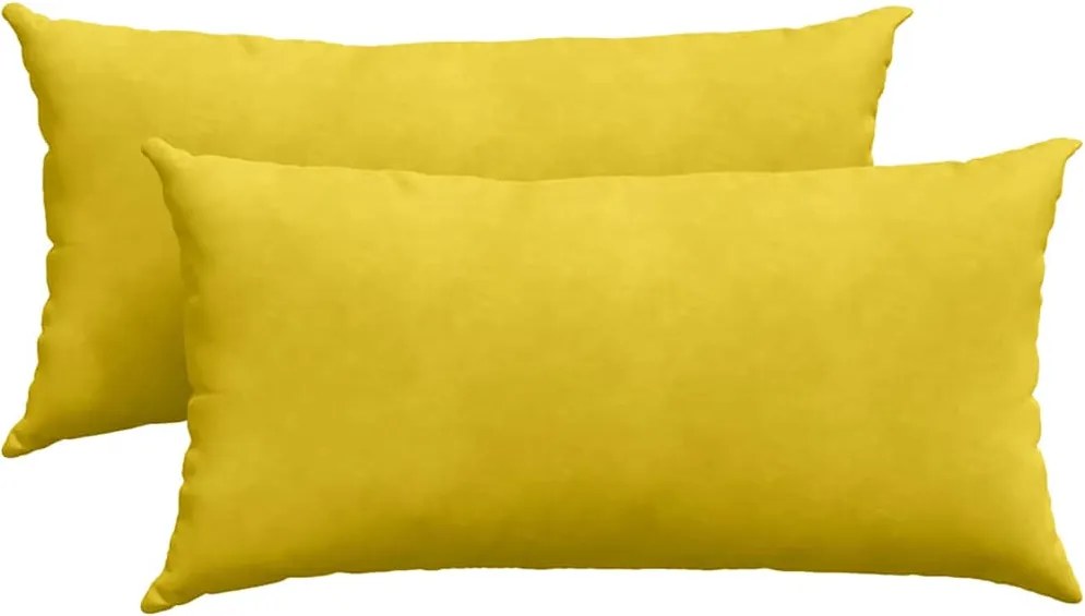 vidaXL Perne pentru canapea 2 pcs Galben 80 x 40 cm