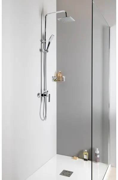 Aqualine - Set duș Factor cu baterie, crom lucios