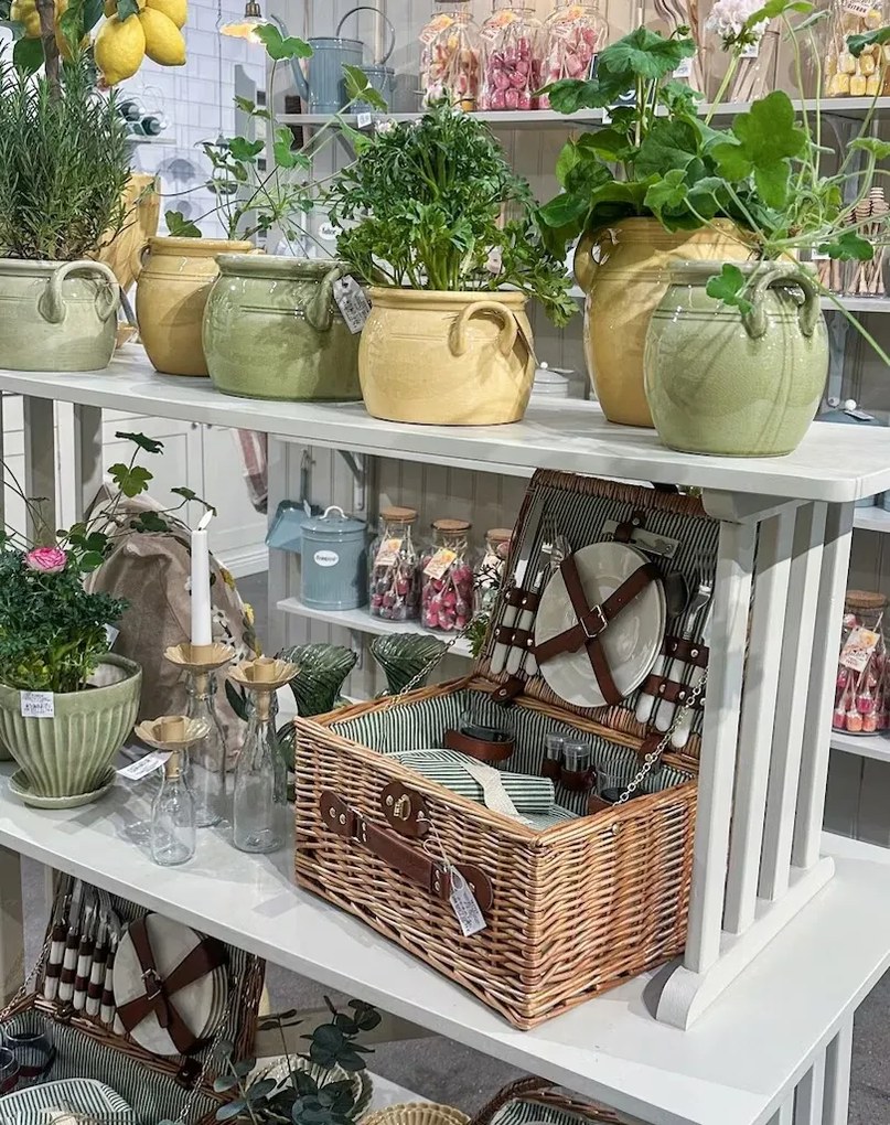 Ghiveci din ceramică glazurată manual 2L galben înalt, „Brobacka"
