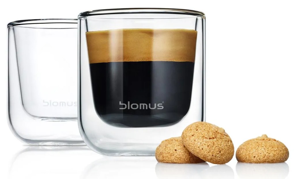 Set 2 buc. căni termice pentru espresso/aperitiv 80ml NERO - Blomus