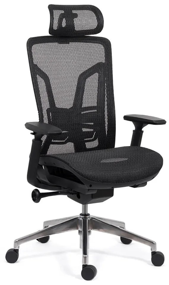 Scaun ergonomic SYYT 9506 negru, șezut culisabil și reclinare 135°