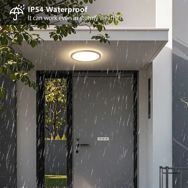 Brilagi Plafonier LED ultra-subțire pentru baie, 18 W, 230 V, Ø 30 cm, aur roz, IP54